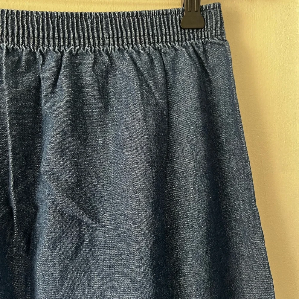 Vintage Embroidered Denim Skirt - Blue - Picture 4 of 11